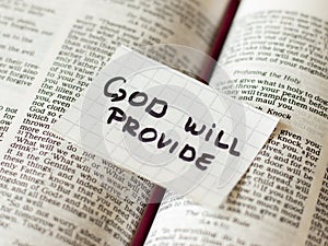 God and Jesus Christ will provide for all our needs. Faithful promises.