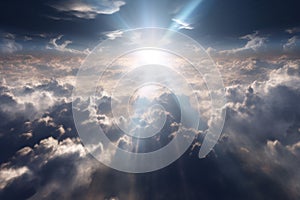 God light in heaven visualization. Generative AI
