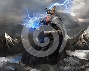 God of lightning thor photo