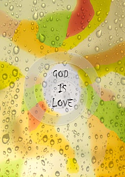 God is love graphic.