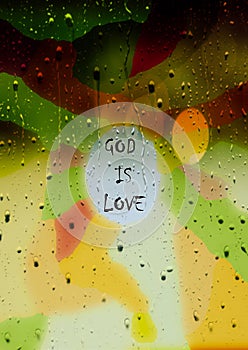 God is love graphic.