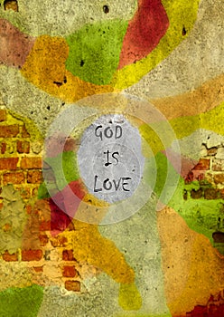 God is love graphic.