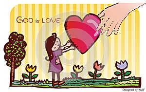 God is love by hand photo