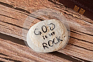 God is my Rock and my salvation. Jesus Christ is my fortress, Deliverer, and Savior. photo
