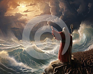 God parted the red sea to save the people of Israel.