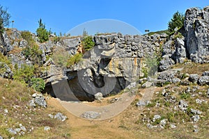 God`s Bridge also called the Natural Bridge from Ponoarele, Romania.