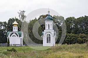 God`s new brick temple with a bell tower