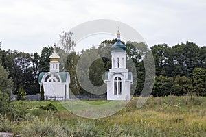 God`s new brick temple with a bell tower