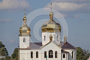 God`s new brick temple with a bell tower