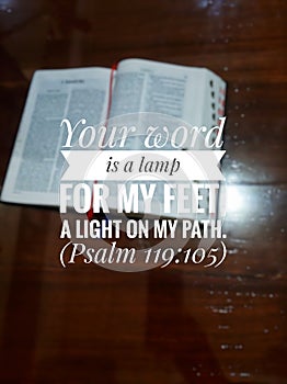 God's word is a lamp to my feet