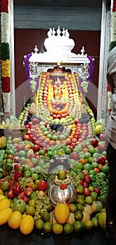 God Shiva channabasava nandhi indian fruit design