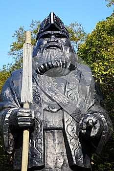 God Statue of Ainu Village in Hokkaido, Japan