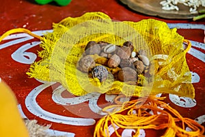 God worshiping essentials needful in Puja photo