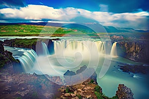 Godafoss waterfall in Iceland