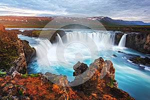 Godafoss waterfall on Skjalfandafljot river