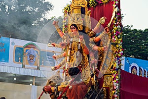 Goddess Durga Idol Going For Immersion