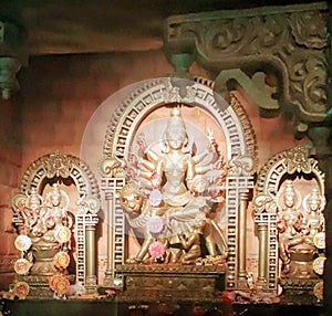 Goddess durga pratima in bhamuria pandaal