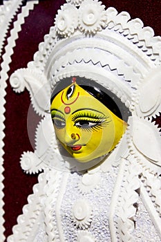 Goddess durga statue in surajkund fair