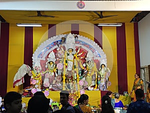 Goddess Durga worshipped during the annual Hindu festival