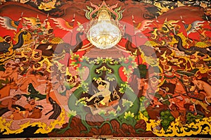 Goddess of the Earth protecting the Buddha