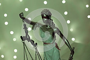 Goddess of justice representative of the law