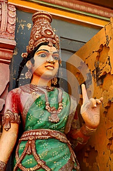 Goddess lakshmi in a blessing posture