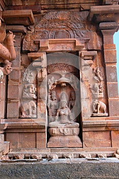 Goddess Lakshmi, southern niche of the central shrine, Brihadisvara Temple, Tanjore, Tamil Nadu