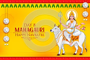 Goddess Mahagauri Devi for the eighth Navadurga of Navratri festival