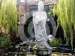 Goddess of Mercy Kuanyin Statue Fountain photo