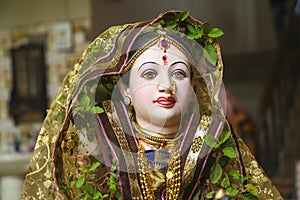 Goddess sculpture in indian wedding