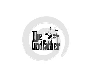 The Godfather logo editorial illustrative on white background