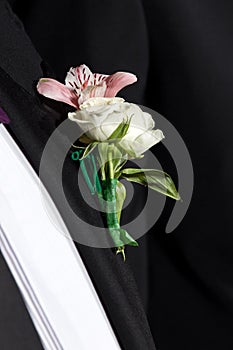 Godfather wedding flower photo