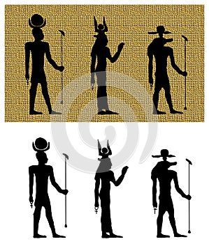 Gods of Ancient Egypt Silhouettes