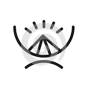 Gods omnipressence icon isolated on white background photo