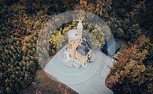 Goethe\'s Lookout Tower (Goethova vyhlÃ­dka) in Karlovy Vary, Czech Republic