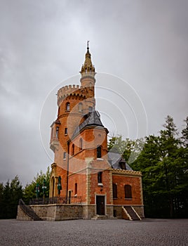 Goethe\'s Lookout Tower (Goethova vyhlÃ­dka) in Karlovy Vary, Czech Republic