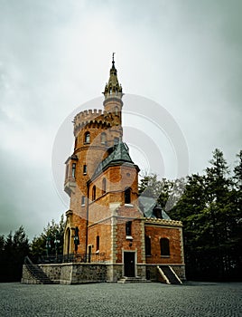 Goethe\'s Lookout Tower (Goethova vyhlÃ­dka) in Karlovy Vary, Czech Republic