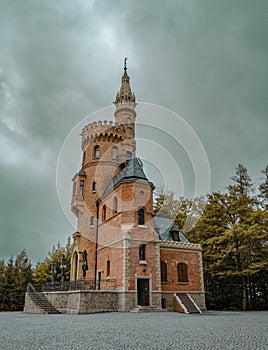 Goethe\'s Lookout Tower (Goethova vyhlÃ­dka) in Karlovy Vary, Czech Republic