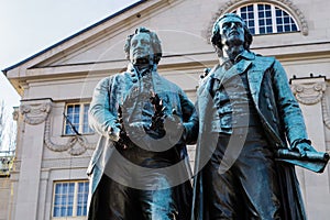 Goethe and Schiller Monument in germany