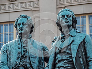 Goethe Schiller Monument in Weimar