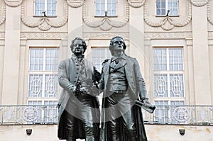 Goethe-Schiller monument in Weimar