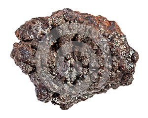 Goethite stone brown iron ore isolated