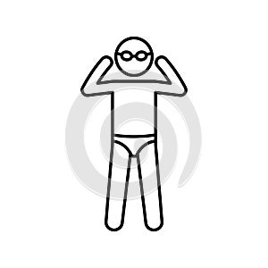 Goggle Line Vector icon which can easily modify or edit