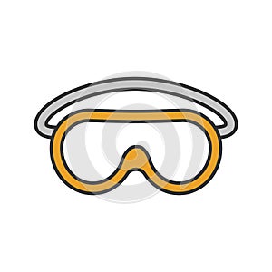 Goggles color icon