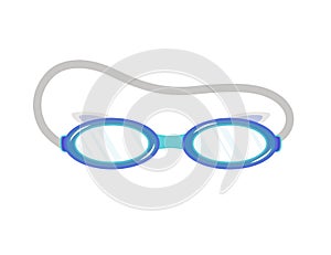 Goggles for diving and swimming. Illustration of goggles for scuba diving. Realistic diver equipment for summer holidays