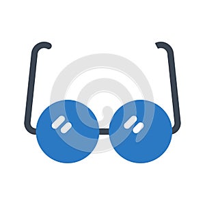 Goggles glyph colour vector icon