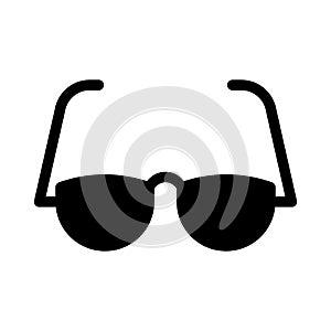 Goggles glyph flat vector icon