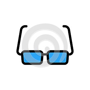 Goggles vector color line icon
