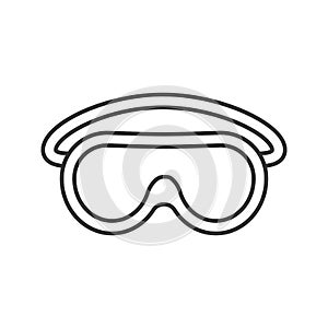 Goggles linear icon