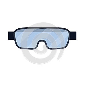 Goggles. Safety at work and at an industrial plant.